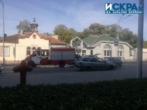 Такси пламна във Варна