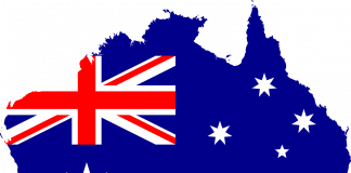 Картата на Австралия.