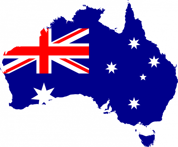 Картата на Австралия.