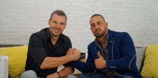 Виктор Ангелов и актьорът Ивайло Захариев