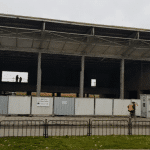 Ремонтни дейности, ЖП гара Стара Загора. Снимка: Скрийншот от видео на Искра Михайлова, Фейсбук.