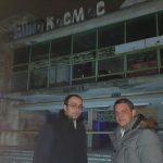 Пламен Панов и Георги Стаменов пред кино "Космос"