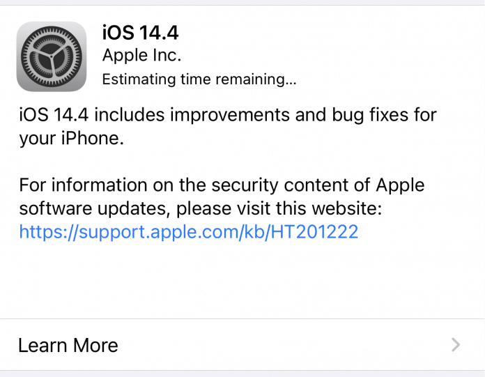 Apple пусна iOS 14.4 - инсталирайте веднага
