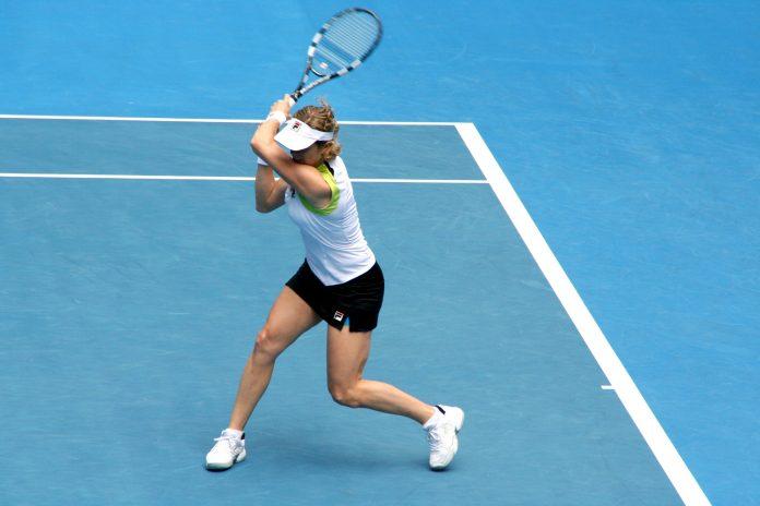 Тенисистка на корта на Australian Open.