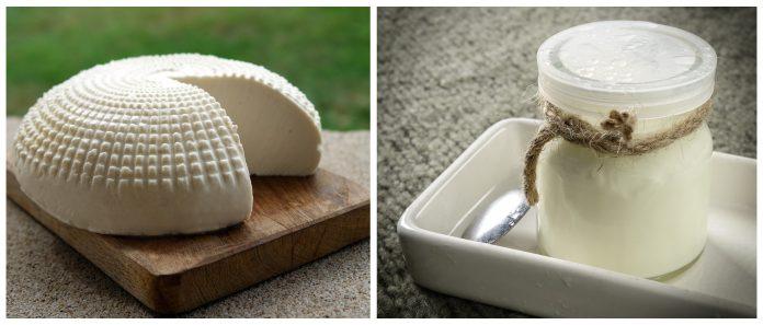 Българско сирене и кисело мляко