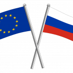 Флаговете на ЕС и Русия