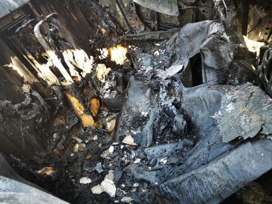 Изгорелият автомобил на Христо Гешов