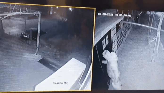 Кадри от камерата пред дома на Христо Гешов