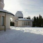 Наблюдателните кули на 5070-см Шмит и 60-см Касагрен телескопи в НАО Рожен