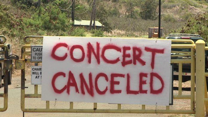 Отменени концерти