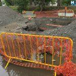 Разкопан паркинг на улица "Цариградска" в Бургас