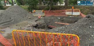 Разкопан паркинг на улица "Цариградска" в Бургас