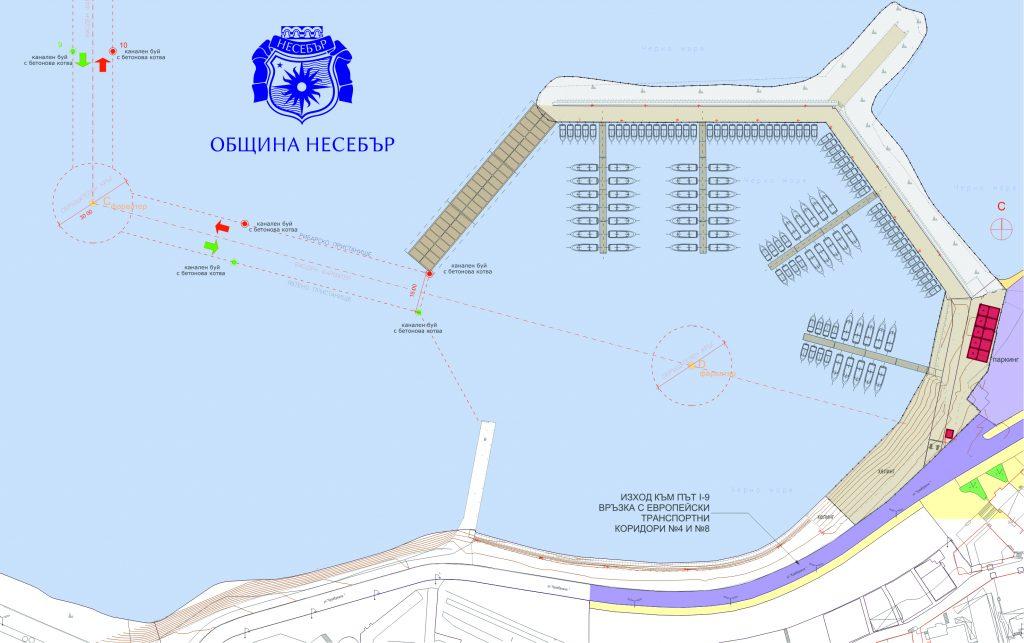 Рибарско пристанище Северна буна в Несебър