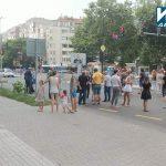 Протест на булевард "Демокрация" в Бургас