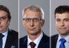Министър Асен Василев, министър Николай Денков и министър Кирил Петков.
