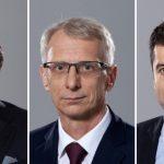 Министър Асен Василев, министър Николай Денков и министър Кирил Петков.