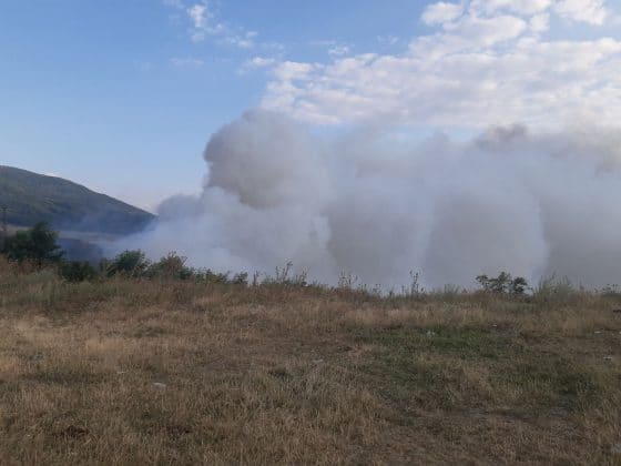 Пожар на старо сметище край Дупница