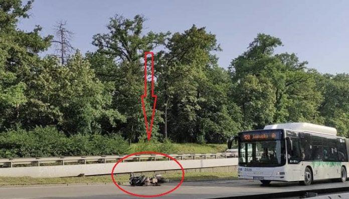 Катастрофа между автобус и мотор