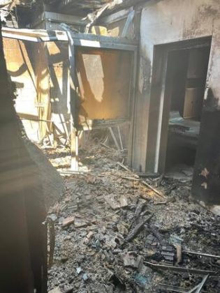 Опожарен имот