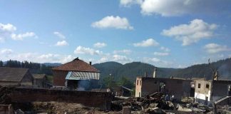 Щети след пожара в село Кръстава