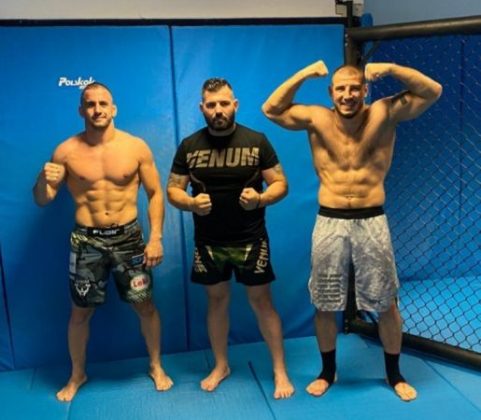 В залата по време на тренировка