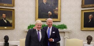 Премиер на Великобритания Борис Джонсън и Президент на САЩ Джо Байдън.