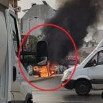 Горящ автомобил в София