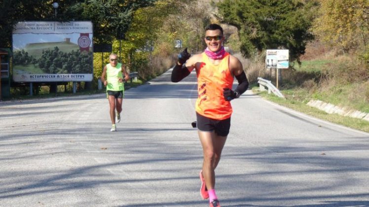 Любомир на състезание по бягане