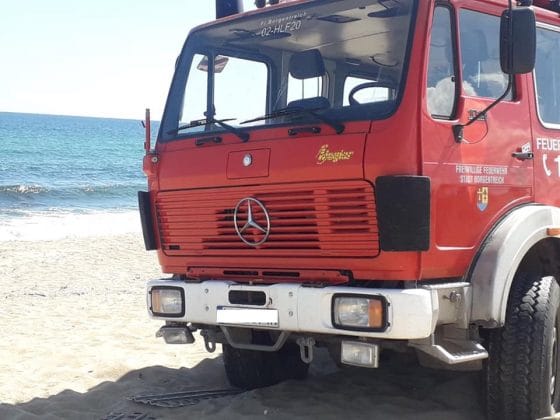 Кемпер пожарен автомобил на Шофьорския плаж