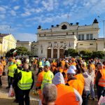 Протест на строителни работници в София