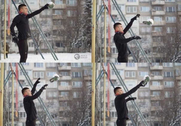 Любомир Спасов - тренировка навън през зимата