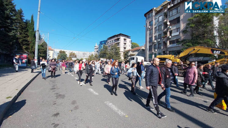 Протест срещу COVID мерки в Бургас