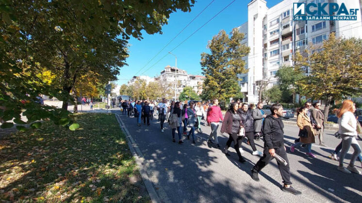 Протест срещу COVID мерки в Бургас