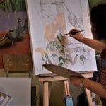 Рисуване по време на планер. Снимка: Личен архив