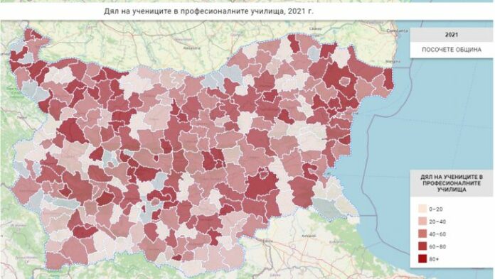 Дял на учениците в професионалните училища