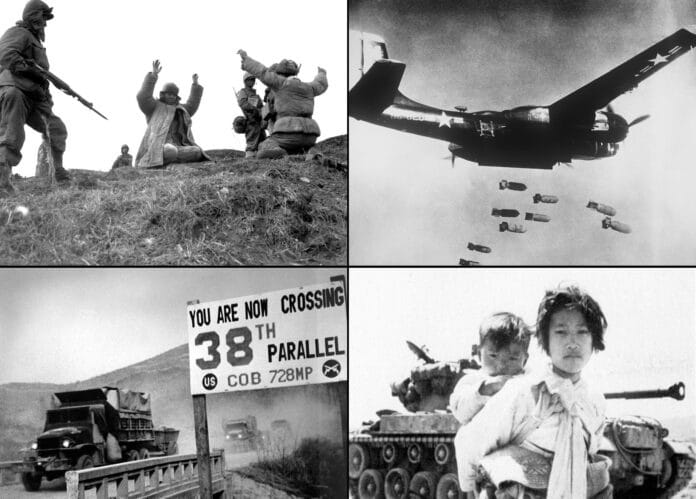 Морската пехота на САЩ пленява китайски войници; Б-26; Силите на ООН пресичат 38-ия паралел;