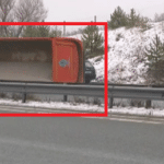 Обърнат камион на АМ "Струма"