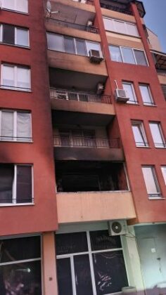 Опожареният апартамент в Бургас
