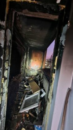 Опожареният апартамент в Бургас