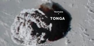 Изригване на вулкана Хунга-Тонга-Хунга-Хаапай