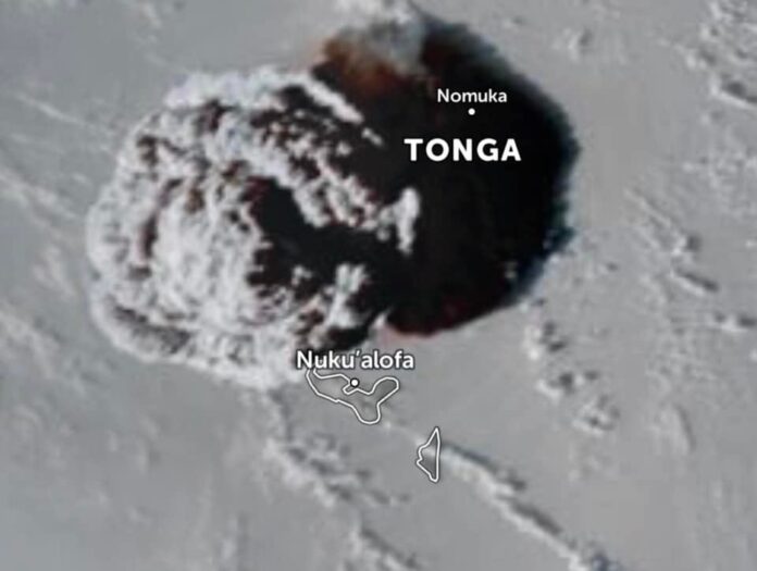Изригване на вулкана Хунга-Тонга-Хунга-Хаапай