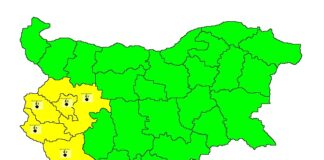 Жълт код за ниски температури в 5 области