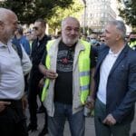 От дясно наляво: Николай Хаджигенов, Арман Бабикян и проф. Велислав Минеков