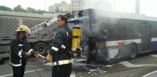 Пожар, автобус