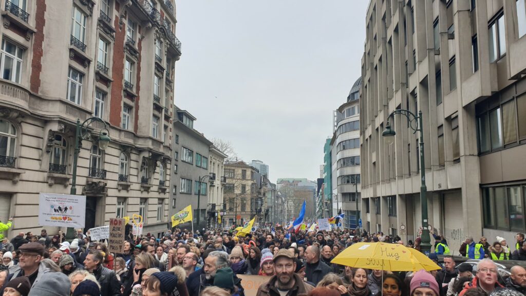 Протест в Брюксел