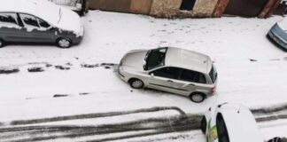 Снежна обстановка на ул. "Бузлуджа "в Царево