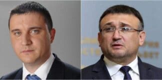 Владислав Горанов (вляво) и Младен Маринов (вдясно)