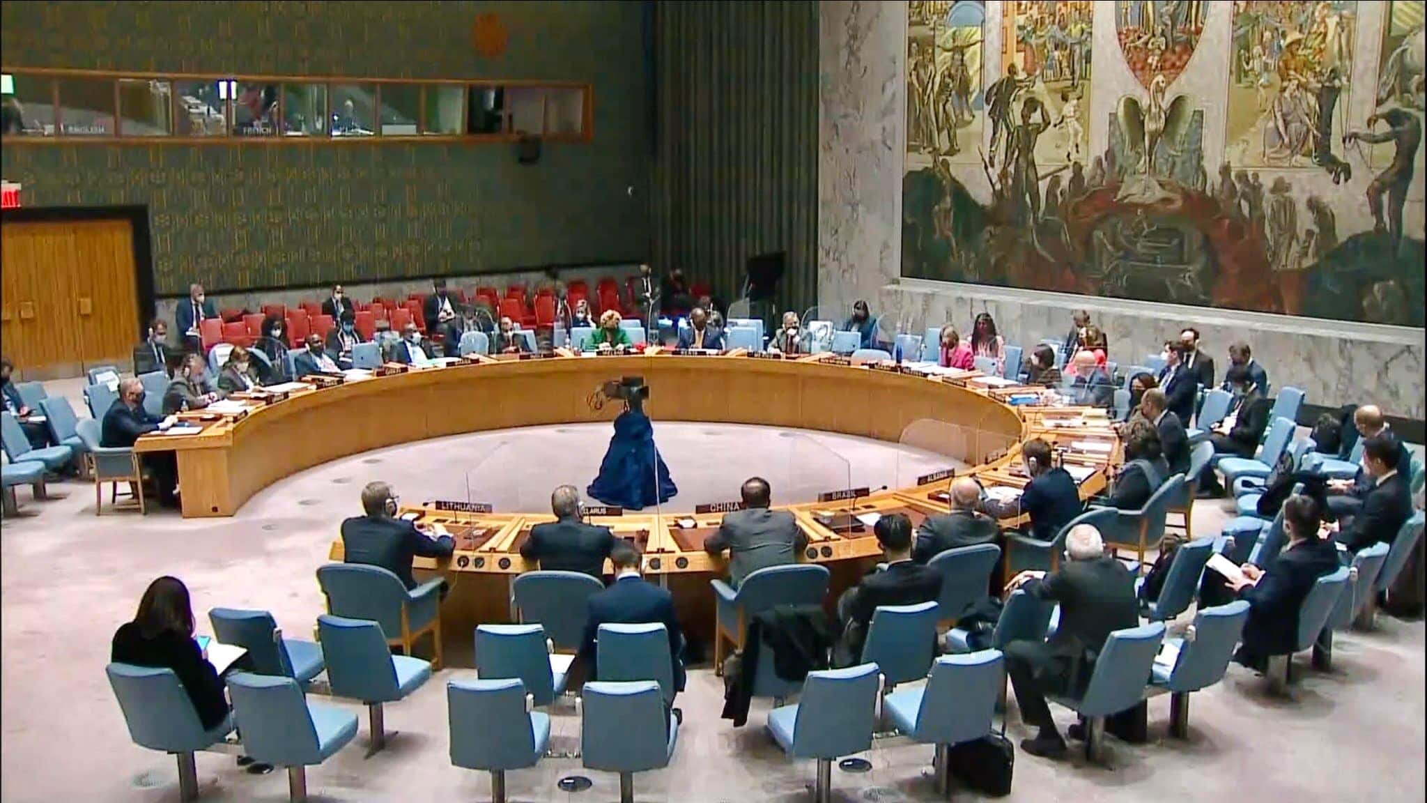Украина оон сегодня. Заседания Совбеза ООН 24.03.2023. Собрание ООН. Заседание ООН. Картина в зале заседания ООН.