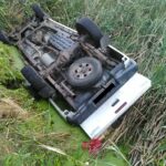 Обърнатият автомобил на БДЗП