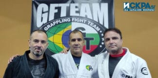 (от ляво надясно) Константин Атанасов, Жулио Сезар и Пламен Петров-Легендата в "GFTeam"-Бургас